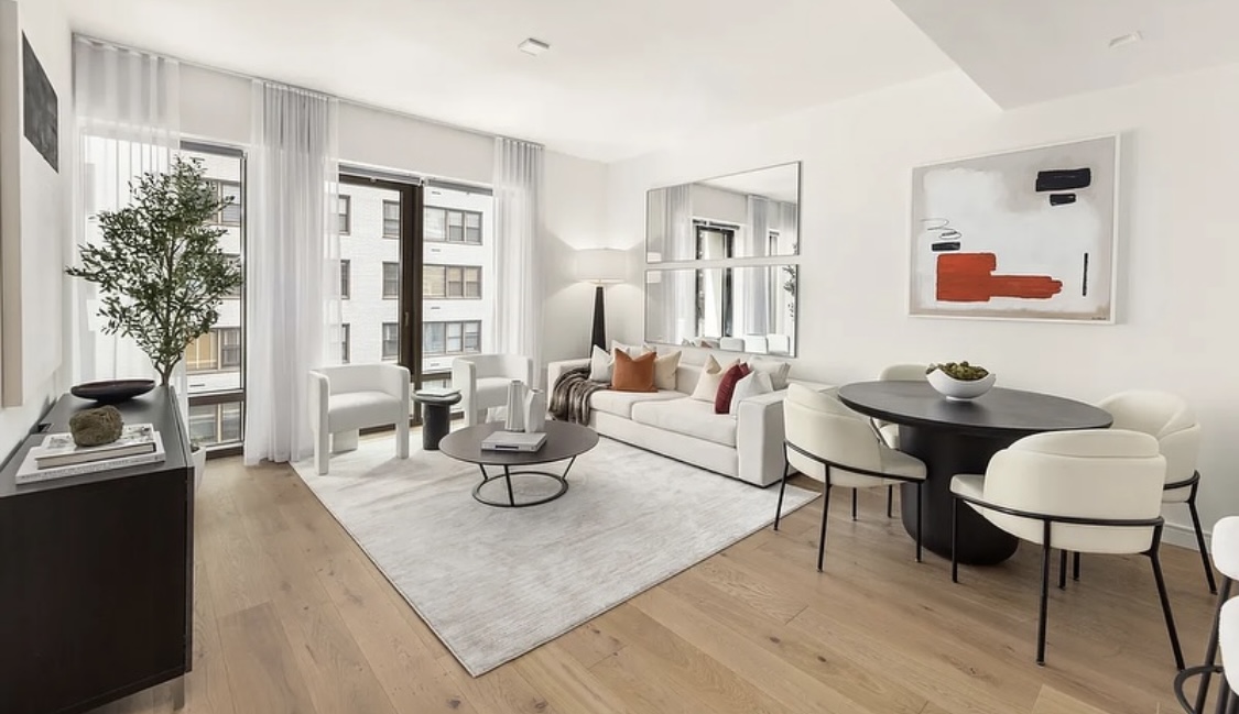 NYC living room staging by Dreamrose Design”